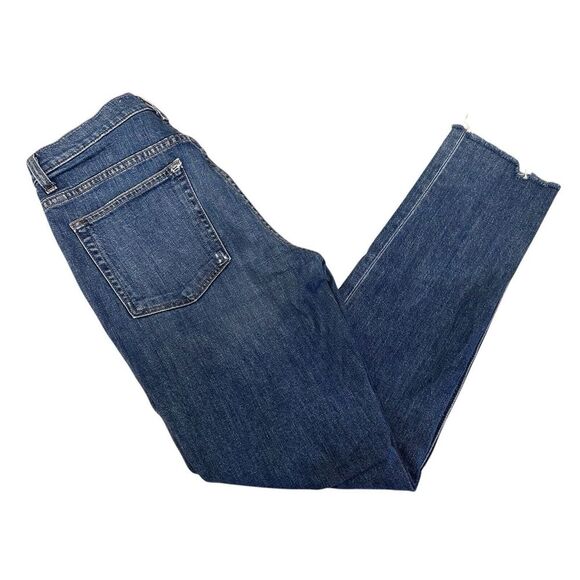 Reformation Women's Mid Rise Slim Jeans Size 29 Kasai Raw Hem Medium Wash - Picture 2 of 7